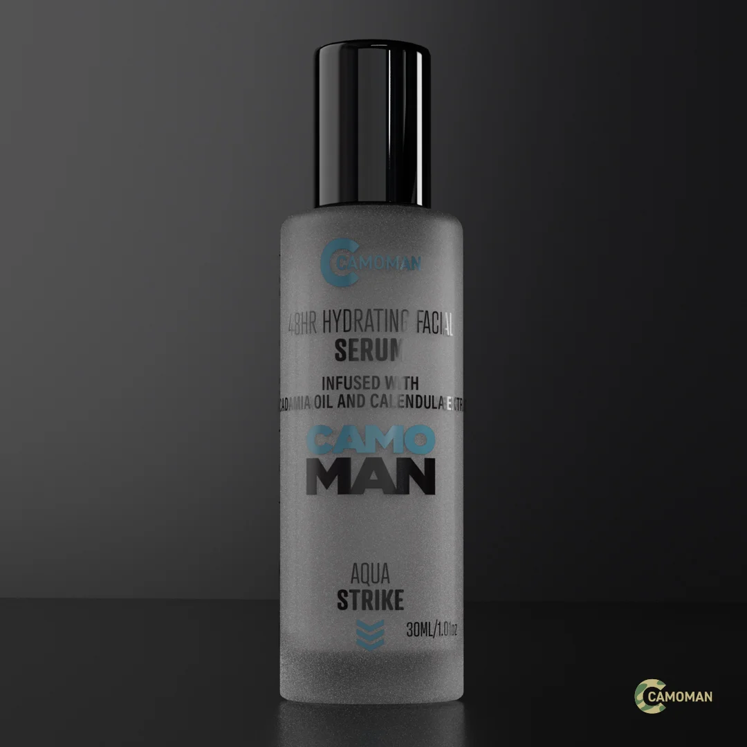 CamoMan 48hr Hydrating Facial Serum with Macadamia Oil and Calendula Extract 30ml
