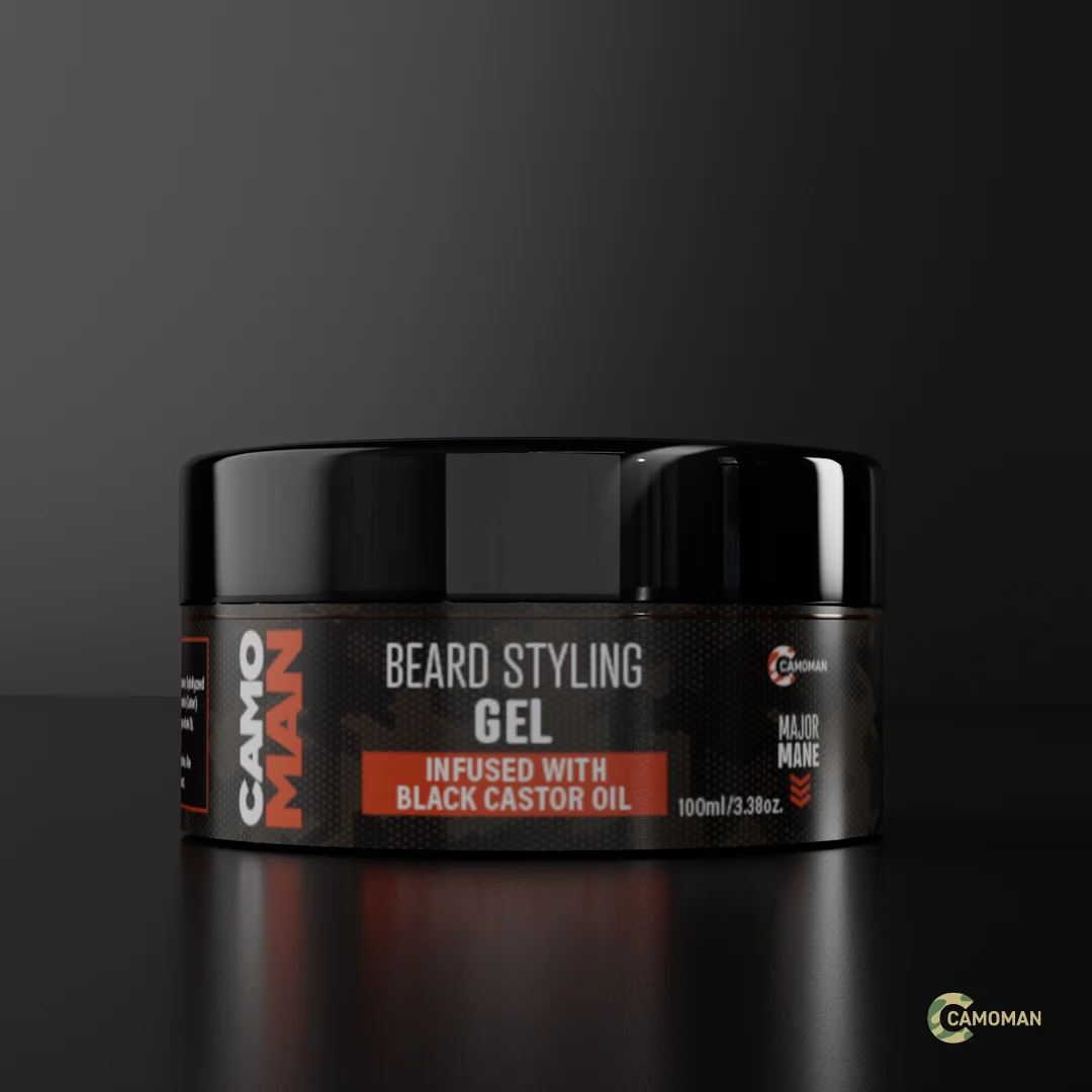 CamoMan Beard Styling Gel with Black Castor Oil 100ml